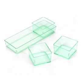 Misky pro Ochutnávky "Water Green" 4,2x4,2 cm (24 Kousky)