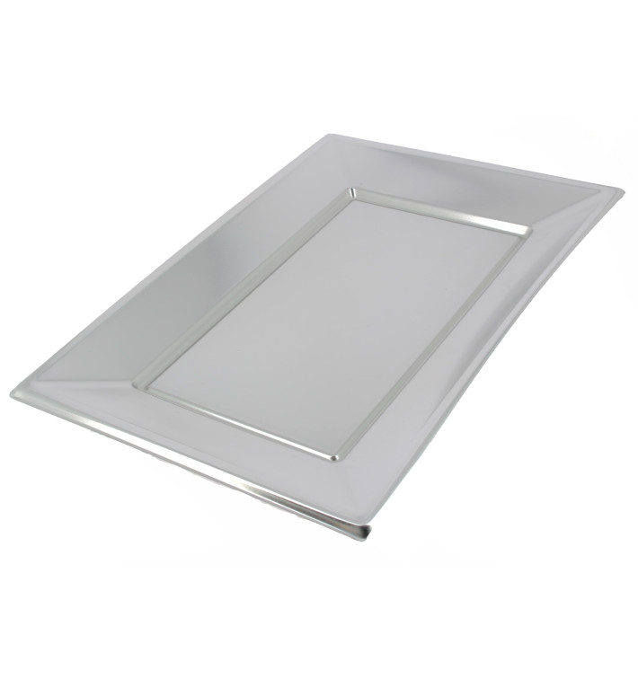 Podnos Plastový Stříbrný 330x230mm Podnos Plastový Stříbrný 330x230mm
