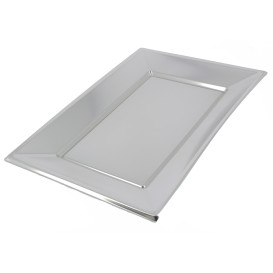 Podnos Plastové Stříbrný 330x230mm 