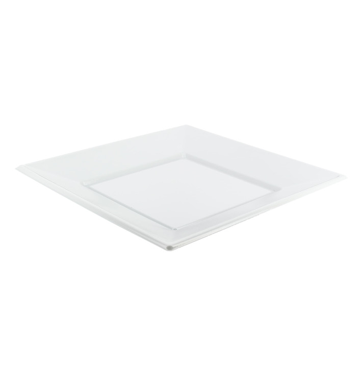 Plastové Talíř Plochá Čtvercový Bílý 170mm Plastové Talíř Plochá Čtvercový Bílý 170mm