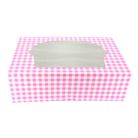 Krabička 6 Cukrářské se Stojanem 24,3x16,5x7,5cm Růžová (20 Kousky)