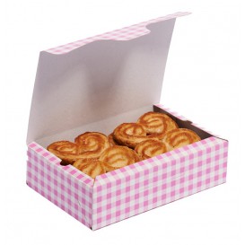 Krabička pro Cukrárny Karton 17,5x11,5x4,7cm 250g Růžová (20 Kousky)
