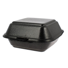 Krabička na Hamburger FOAM Velkým Černá (125 Kousky)