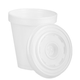 Kelímek Termální Foam EPS 6Oz/180ml Bílý + Víčko 