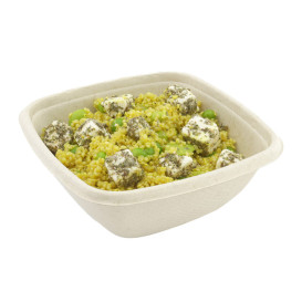 Misky z Cukrové Třtiny 375ml 130x130x50mm (50 Kousky)