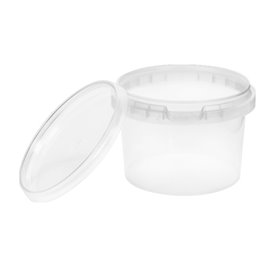 Plastové Obaly s Víčko s Integrovaným Víčkem 280 ml Ø9,5 (25 Kousky)