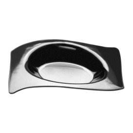 Talíř pro Ochutnávky Flat Černá 8x6,6 cm (50 Kousky)