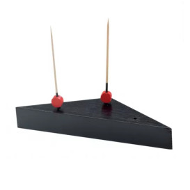 Mini Bambusové Podnos na Špejle Černá 140x80mm 