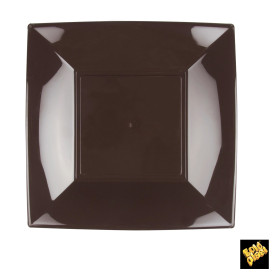 Plastové Talíř Plochá Hnědý Pěkný PP 230mm (25 Kousky)