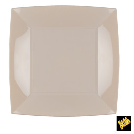 Plastové Talíř Plochá Béžový Pěkný PP 230mm (25 Kousky)
