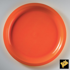 Plastové Talíř Oranžový Round PP Ø290mm (300 Kousky)