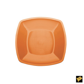 Plastové Talíř Plochá Oranžový Square PP 230mm (300 Kousky)