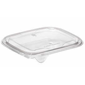 Ploché Víčko Plastové na Misky PET 140x120mm (63 Kousky)
