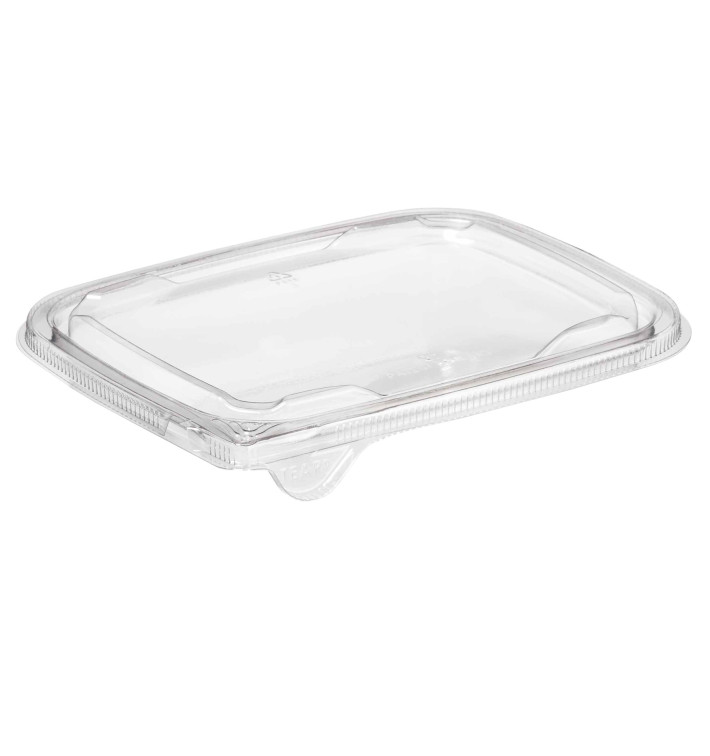 Ploché Víčko Plastové na Misky PET 180x140mm (65 Kousky) Ploché Víčko Plastové na Misky PET 180x140mm (65 Kousky)