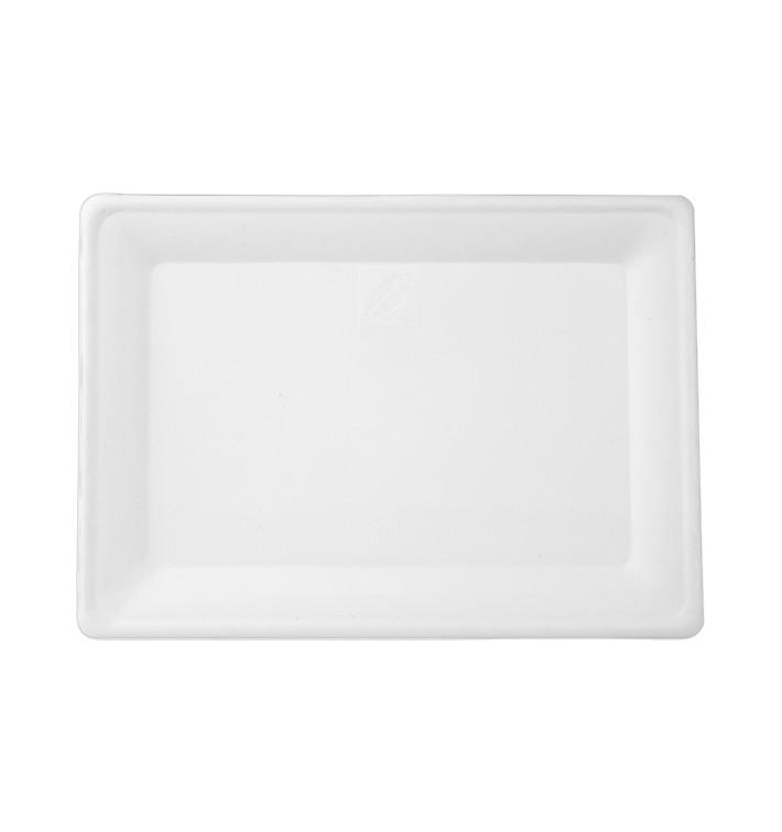 Podnos z Cukrové Třtiny Bílý 200x280mm (40 Kousky) Podnos z Cukrové Třtiny Bílý 200x280mm (40 Kousky)