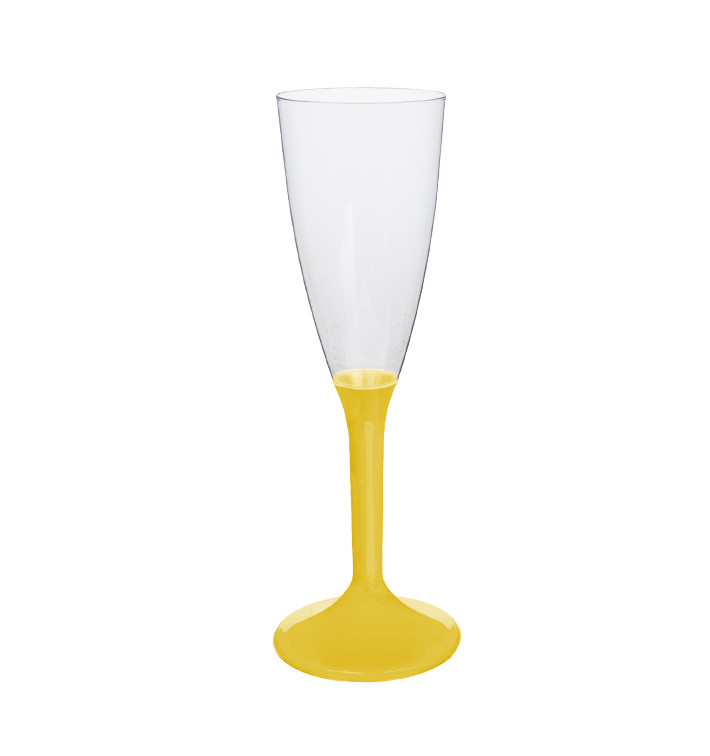 Plastové Sklenice Cava s Černou Žlutá 120ml 2P (20 Kousky) Plastové Sklenice Cava s Černou Žlutá 120ml 2P (20 Kousky)
