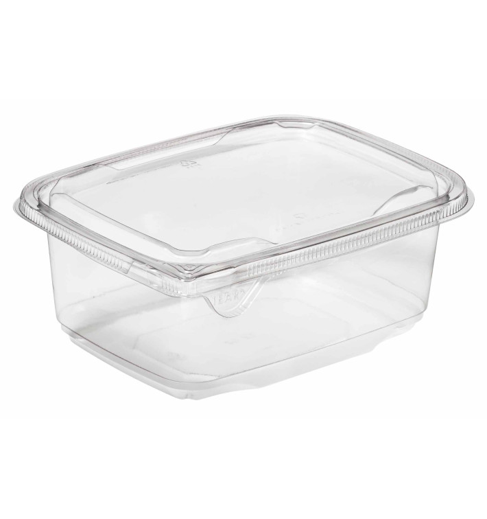 Plastové Misky s Integrovaným Víčkem PET 1000ml 180x140x70mm (390 Kousky) Plastové Misky s Integrovaným Víčkem PET 1000ml 180x140x70mm (390 Kousky)