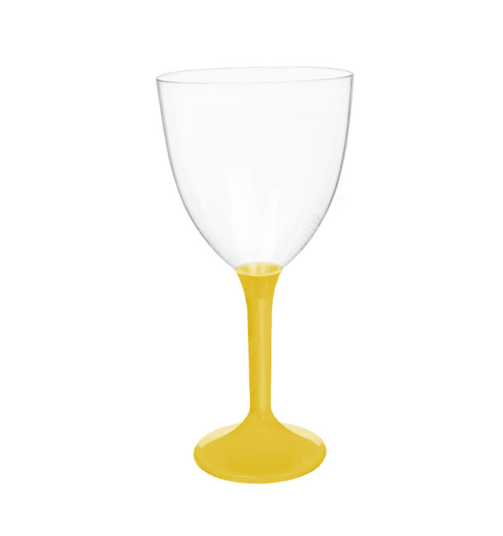 Plastové Sklenice na Víno s Černou Žlutá 300ml 2P (200 Kousky) Plastové Sklenice na Víno s Černou Žlutá 300ml 2P (200 Kousky)