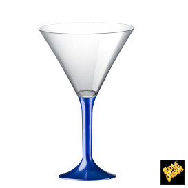 Plastové Sklenice na Koktejl s Černou Modrý Perlový 185ml 2P (20 Kousky)
