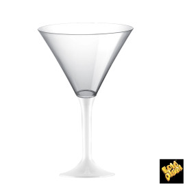 Plastové Sklenice na Koktejl s Černou Bílý 185ml 2P (20 Kousky)