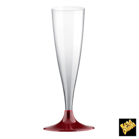 Plastové Sklenice Cava s Černou Bordeaux 140ml 2P (400 Kousky)