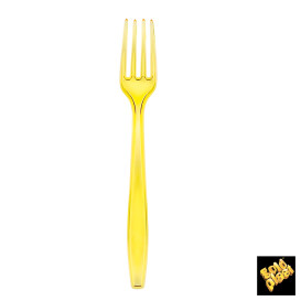 Plastová Vidlička PS Premium Žlutá 190mm (50 Kousky)