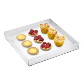 Podnos Plastový Tray Průhledný 30x30cm (1 Kousky)