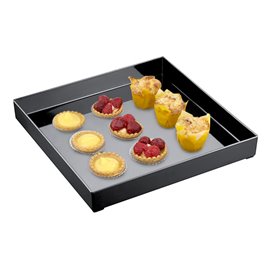 Podnos Plastový Tray Černá 30x30cm (9 Kousky)