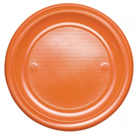 Plastové Talíř PS Plochá Oranžový Ø220mm (30 Kousky)