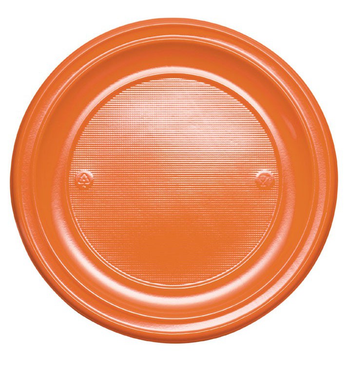 Plastové Talíř PS Plochá Oranžový Ø220mm (780 Kousky)