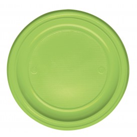 Plastové Talíř PS Plochá Zelené Vápno Ø220 mm (30 Kousky)