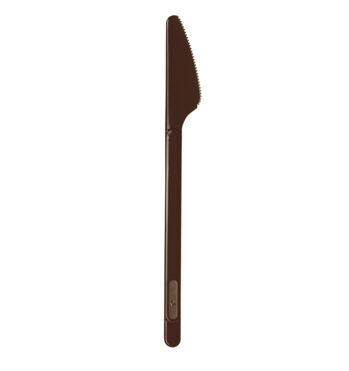 Plastový Nůž PS Čokoláda 175mm (600 Kousky) Plastový Nůž PS Čokoláda 175mm (600 Kousky)