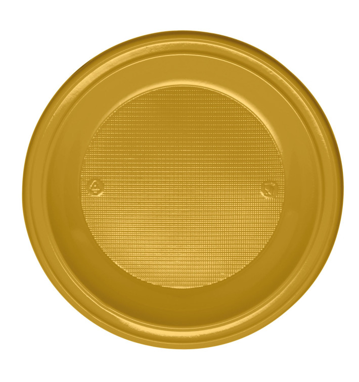 Plastové Talíř PS na Polévku Zlato Ø220 mm (30 Kousky) Plastové Talíř PS na Polévku Zlato Ø220 mm (30 Kousky)
