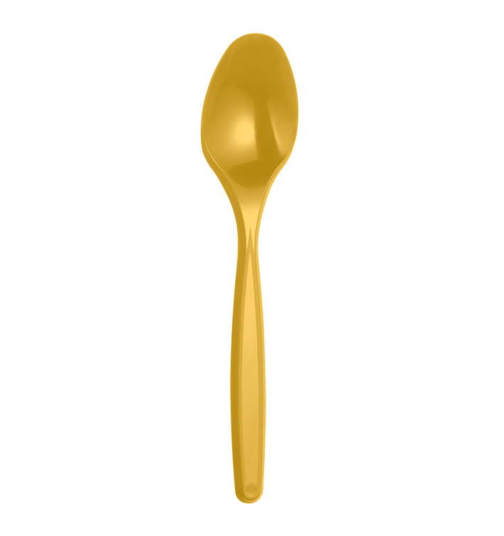 Plastová lžíce PS Zlato 120mm (40 Kousky) Plastová lžíce PS Zlato 120mm (40 Kousky)