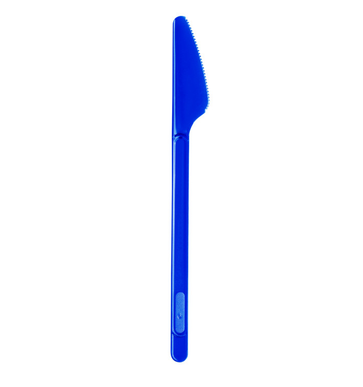 Plastový Nůž PS Tmavě Modrá 175mm (20 Kousky) Plastový Nůž PS Tmavě Modrá 175mm (20 Kousky)