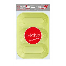 Podnos Plastový PP " X-Table " 3 Vrstvami Limetka 330x230mm (2 Kousky)