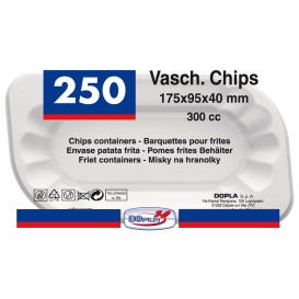 Podnos Plastový PS Bílá 175x95x40mm 300ml (1500 Kousky)