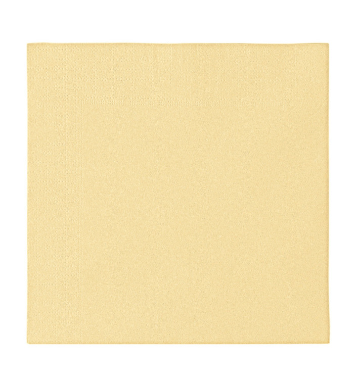 Papírové Ubrousky 2 Vrstvé Krémový 33x33cm (50 Kousky) Papírové Ubrousky 2 Vrstvé Krémový 33x33cm (50 Kousky)