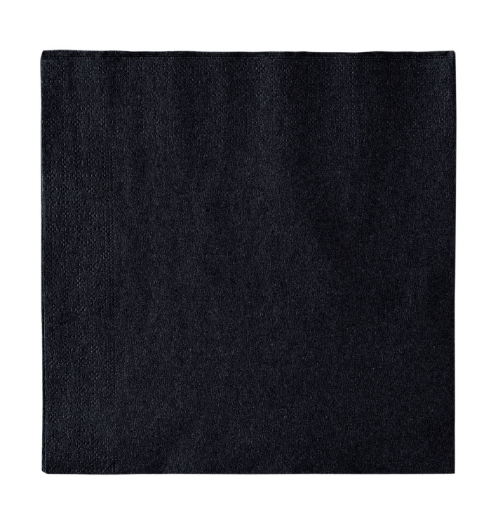 Papírové Ubrousky 2 Vrstvé Černá 33x33cm (50 Kousky) Papírové Ubrousky 2 Vrstvé Černá 33x33cm (50 Kousky)
