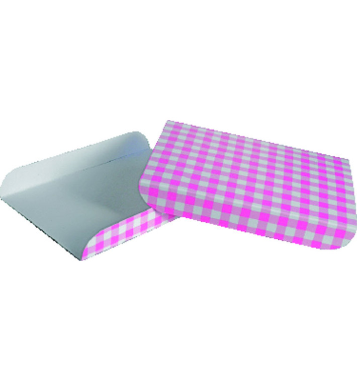 Papírové Podnos Růžová na Vafle 13,5x10cm Papírové Podnos Růžová na Vafle 13,5x10cm