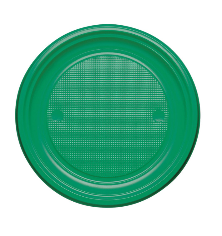 Plastové Talíř PS Plochá Zelený Ø220mm (30 Kousky) Plastové Talíř PS Plochá Zelený Ø220mm (30 Kousky)
