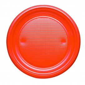 Plastové Talíř PS Plochá Oranžový Ø170mm (50 Kousky)