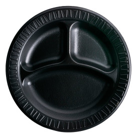 Talíř FOAM " Tichá Klasika " 3 Vrstvy Laminátové Černá Ø260mm (125 Kousky)