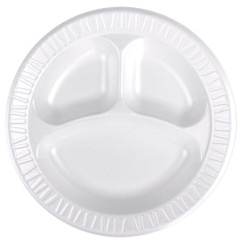 Termální Talíř FOAM " Souhlasit " 3 Vrstvy Bílý Ø260mm (125 Kousky)