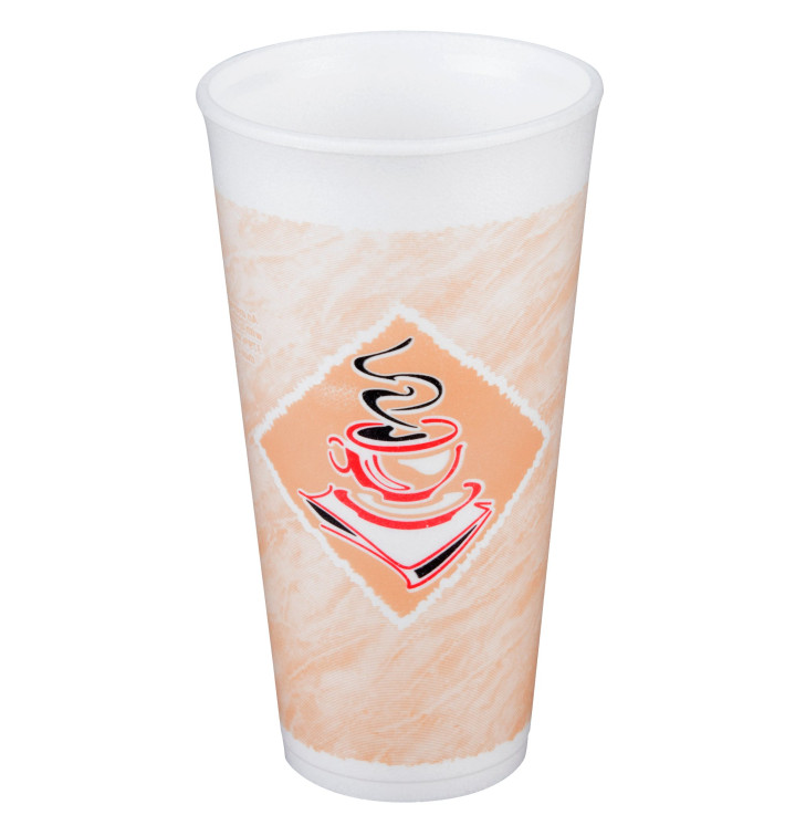 Kelímek Termální Foam EPS " Kávu " 20Oz/600ml Ø9,4cm (20 Kousky) Kelímek Termální Foam EPS " Kávu " 20Oz/600ml Ø9,4cm (20 Kousky)
