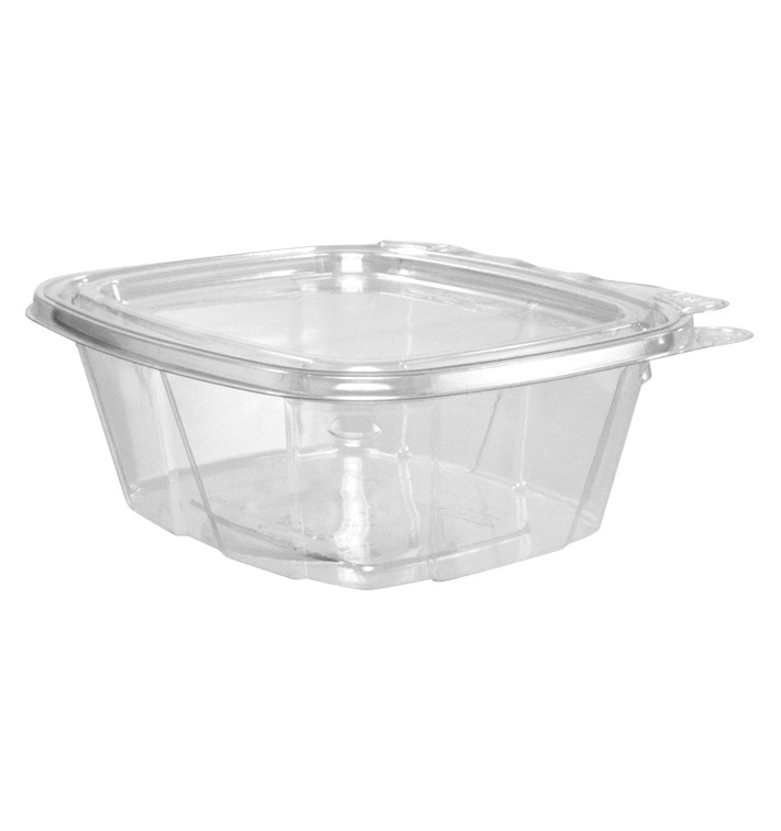 Obaly s Integrovaným Víčkem Plastové PET Ploché Víčko 475ml (200 Kousky) Obaly s Integrovaným Víčkem Plastové PET Ploché Víčko 475ml (200 Kousky)