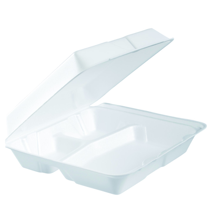 Menu Box Foam 3 CDělitelnýBílý 240x235mm (100 Kousky) Menu Box Foam 3 CDělitelnýBílý 240x235mm (100 Kousky)