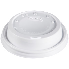 Plastové Víčko PS " Cappuccino " Bílá Ø8,1cm (100 Kousky)