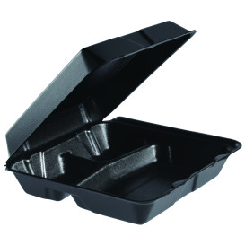 Menu Box Foam 3 Vrstvami Dělitelný Černá 240x235mm (100 Kousky)