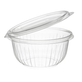 Plastové Misky PET " Prezentační " s Víčkem Hladká 475ml (75 Kousky)